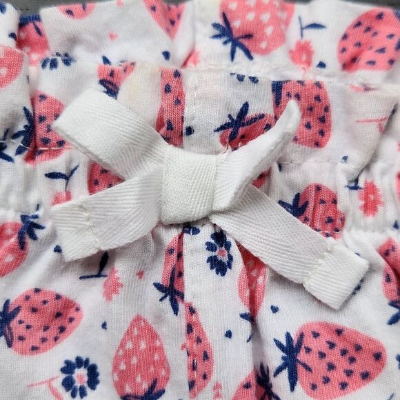 Baby Gap Pull-on Shorts Pink and White 100% Organic Cotton Size 6 - 12 Months - Picture 2 of 9